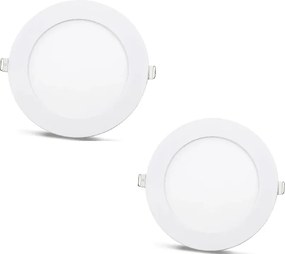 2 db Slim Led panel hideg fehér /6500K 18W 1620Lm süllyesztett gömb
