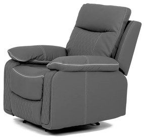 TV és Relaxfotel elektromos vezérléssel, szürke ekobőr huzattal. TV-4134