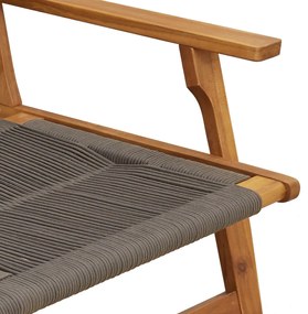 Kerti Pad Szürke 76x122x73 cm Tömör Akácfa