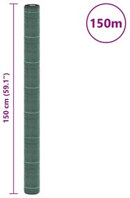 zöld PP talajtakaró membrán 1,5x150 m