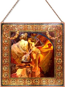 Alfons Mucha - Quo Vadis üvegkép, falikép