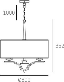 Cosmolight glamour modern függeszték atlanta fehér arany cosp05797au-wh