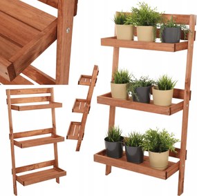 Fa virágágyás falra szerelhető növénytartó állvány 115x57 /outlet