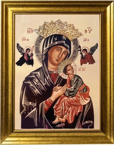 Istenanya Szüntelen Segítség Vászonkép Arany Keret 30X40