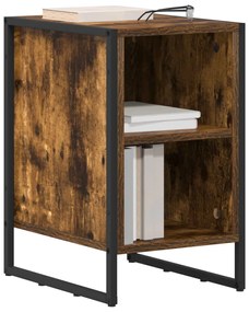 vidaXL Éjjeli asztal 2 pcs Füstös Tölgy 39.5 x 30 x 50 cm Faanyag