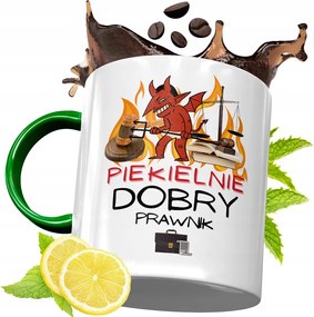 Zöld Bögre Ügyvédnőnek Ajándék, fényképes nyomattal