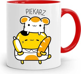 Piros Bögre Péknek Pék Ajándék fényképes nyomtatással