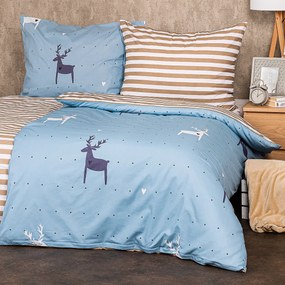 4Home Deer pamut ágyneműhuzat, 160 x 200 cm, 70 x 80 cm