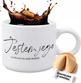 Bögre Fehér 300ml Sütemény Vicces Kütyü Ajándék Valentin nap Én Vagyok Az Övé