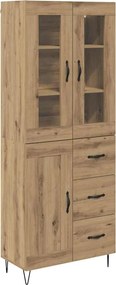 vidaXL Magasfiú fiókkal Artisan tölgy 69,5 x 34 x 90 cm Faanyag