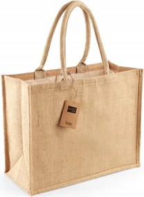 juta bevásárlótáska széles aljjal nagy XL natúr Juta 42x33x19cm