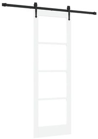 Egyszerű Csúszó Ajtó Fehér 73.5 x 211 cm Fa és fém