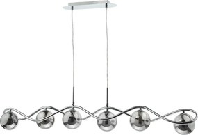 Dar Lighting modern függeszték lysandra füstös csiszolt króm darlys6250