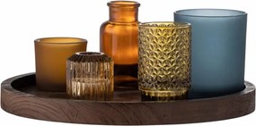 Bloomingville Sanga Gyertyatartó Fa Tálcával 6 Részes Kerek