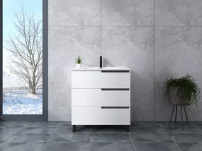 Torino || White fürdőszoba szekrény mosdóval 90cm