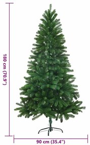 Mű karácsonyfa LED -es lámpákkal Zöld 180 cm PE