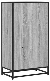szürke sonoma színű szerelt fa könyvszekrény 60x35x107,5 cm
