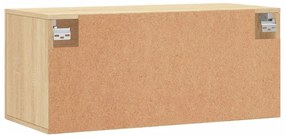 sonoma tölgy színű szerelt fa faliszekrény 80 x 36,5 x 35 cm