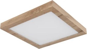 Globo 415950-16 Mennyezeti lámpa, matt fehér fém, sötét fa mintázatú MDF, fehér színű műanyag, HxSzxM: 350x350x60mm, tartozék: LED 16W 230V, 1800lm forrás, 620lm kimenet, 3000K