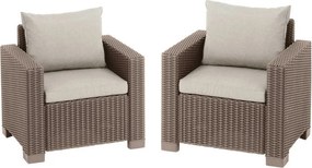 Keter California kerti szék szett 83 x 68 x 72 cm, 2 db, cappuccino