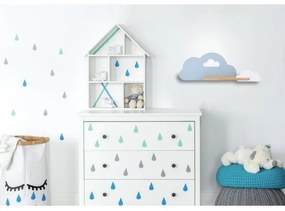 LED gyerekszoba fali lámpa CLOUD polccal LED/5W/230V kék-fehér