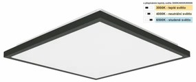 Top Light - LED Fürdőszobai mennyezeti lámpa ONYX LED/24W/230V IP44 38x38 cm fekete