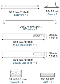 Globo 25895SH - KÉSZLET 2x LED RGB Dimmelhető asztali lámpa LED/2W/5V Wi-Fi Tuya