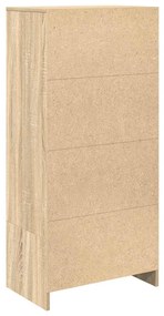 sonoma-tölgy szerelt fa szekrény fiókkal 55,5x34x119,5 cm