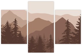 Kép - Barna hegyek N⁰2 (90x60 cm)