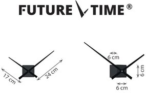 Future Time FT3000CO Cubic copper Design falra ragasztható óra, átmérő 50 cm