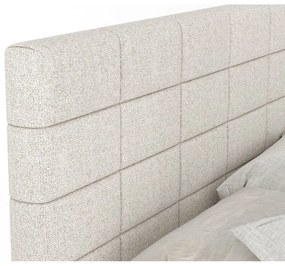 Bézs ágyneműtartós boxspring ágy 140x200 cm Ava – Maison de Rêve