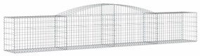 8 db íves horganyzott vas gabion kosár 400x50x60/80 cm