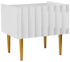 Éjjeliszekrény ARCOS 46x50 cm fehér/arany