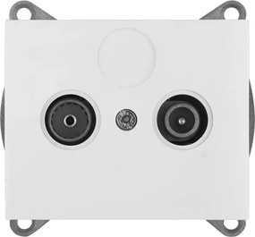 Abex Nova dupla átmenő antenna aljzat 7dB fehér GAP-1N/P