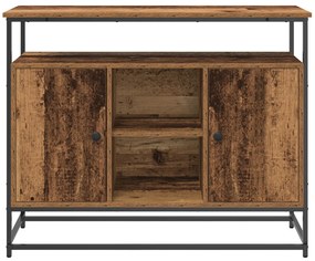 Old fa oldalszekrény 100x35x80 cm Műgyanta és Acél