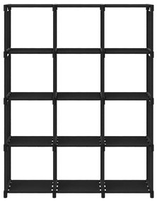 vidaXL 12 rekeszes fekete szövet bemutató polc 103 x 30 x 141 cm