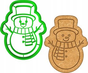 Mézeskalács lyukasztó Karácsonyi Hóember 8cm