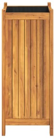 tömör akácfa kerti virágtartó béléssel 31 x 31 x 75 cm