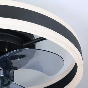 Brilagi-LED állítható lámpa ventilátorral LED/30W/230V 3000-6500K fekete+DO