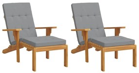 2 db szürke oxford szövet nyugágypárna