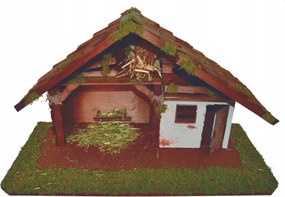 Betlehem 59x29x33cm, 12,0cm magas figurákhoz