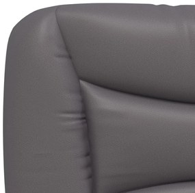 szürke műbőr ágykeret matrac nélkül Hvar 140 x 190 cm