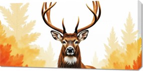 Vászonkép 100x50cm Hálószoba Nappaliba Panoráma Szarvas