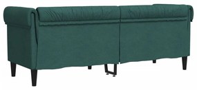 sötétzöld 3 személyes szövet Chesterfield kanapé