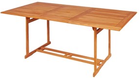 vidaXL 7 részes tömör tíkfa kerti étkezőgarnitúra párnákkal