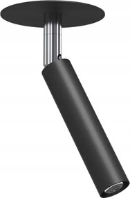 Süllyesztett spot lámpa állítható fekete króm reflektor 14cm Brosline
