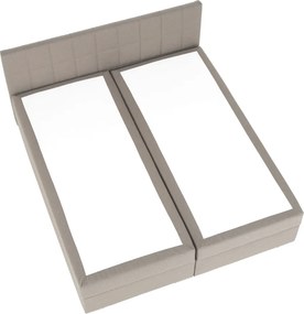 Boxspring típusú ágy 180x200, szürkésbarna taupe, FERATA TV KOMFORT