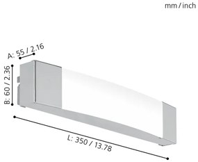 Eglo 97718 - LED Fürdőszobai tükörmegvilágítás SIDERNO LED/8,3W/230V IP44
