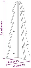 tömör fenyőfa karácsonyfa-dekoráció 49 cm