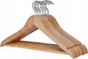 10x Fa Ruhaakasztó Forgatható Kereszttartóval -Lakkozott Fa